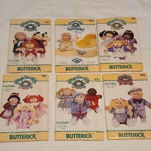 Cabbage Patch Kids Butterick Sewing Patterns (6) Uncut Carrier Dress Clothes